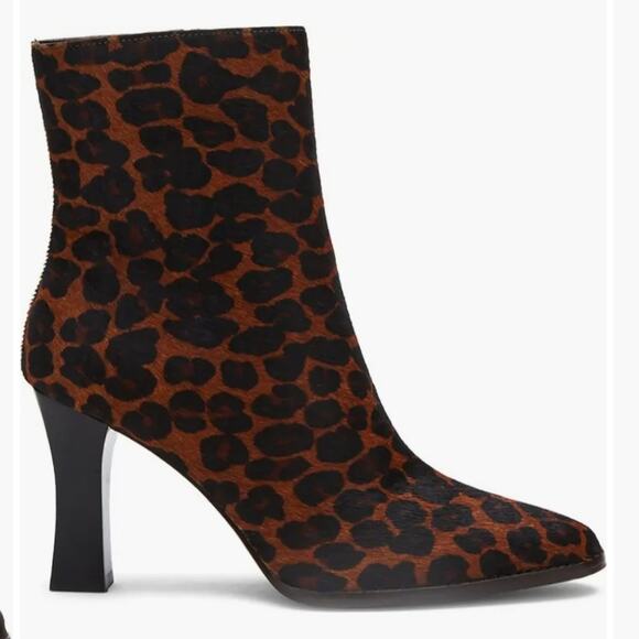 Matisse Eclair Leopard Cowhair Booties Women's 7.5 M - Picture 1 of 15